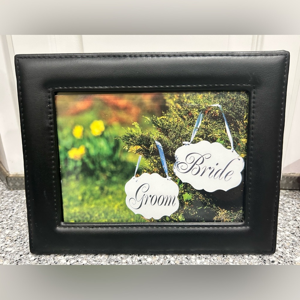 Grey Flannel Geoffrey Beene Black 5x7 Photo Frame Leather Look